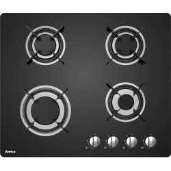 TABLE GAZ AMICA AG3640N VERRE NOIR