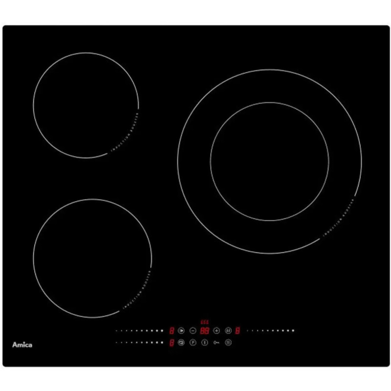 TABLE DE CUISSON INDUCTION 3 ZONES 7200W LARGEUR 59CM NOIR TABLE DE CUISSON INDUCTION 3 ZONES 7200W LARGEUR 59CM NOIR