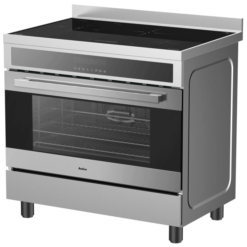 PIANO DE CUISSON 4 FOYERS INDUCTION FOUR MULTIFONCTIONS CATALYSE 108L LARGEUR 90CM INOX