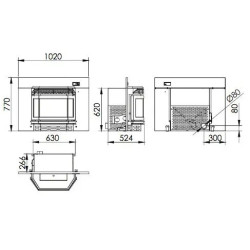 INSERT PELLETS 20510 ECO-I ANTHRACITE PORTE NOIR