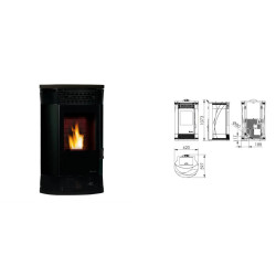 POELE PELLETS ECOFOREST 20638 ATENAS NOIR