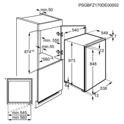 CONGÉLATEUR INTÉGRABLE 98L CLASSE E NICHE 88CM