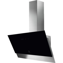 HOTTE DÉCORATIVE VERTICALE LARGEUR 90CM NOIR/INOX