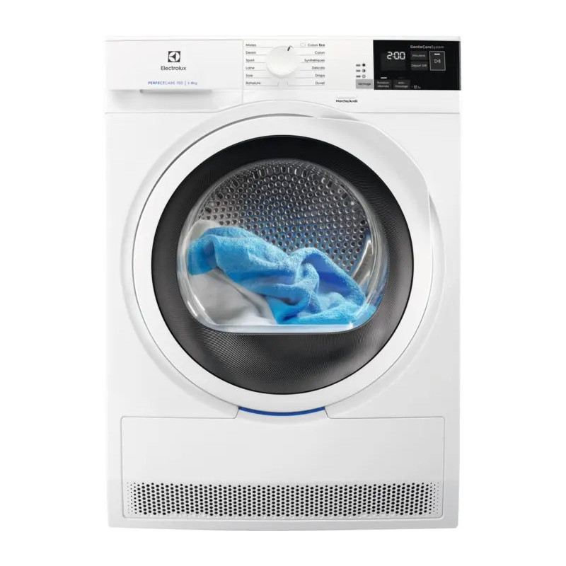 SÈCHE-LINGE POMPE À CHALEUR 8KG CLASSE A++ BLANC