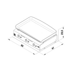 PLANCHA ENO 556532010701 INITIAL 65 INOX