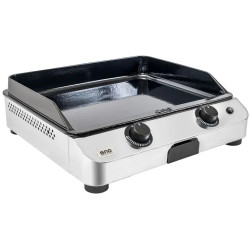 PLANCHA À GAZ 2 BRÛLEURS 60 FUSION INOX