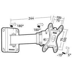 CLIFF 100 TWIST 90° SUPPORT MURAL INCLINABLE ET