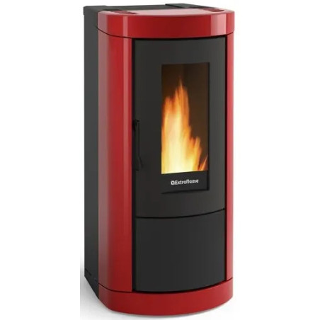 POELE À GRANULÉS MIETTA EVO 9kW VENTILÉ ÉTANCHE BORDEAUX