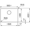 CUVE SOUS-PLAN MARIS MRG 110-52 FRAGRANIT NOIR MAT AUTO
