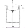 CUVE SOUS-PLAN MARIS MRG 110-52 FRAGRANIT NOIR MAT AUTO
