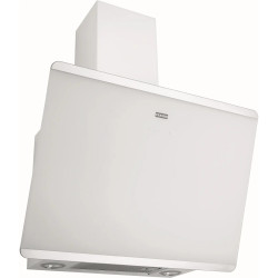 HOTTE 470063 EVO PLUS VERRE BLANC/BANDES INOX