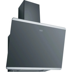 HOTTE 470056 EVO PLUS VERRE NOIR/BANDES INOX