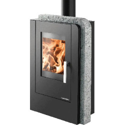 POELE BOIS HAAS&SOHN 422017080000 ARUBA EASY 220.17-ST PERLE NOIR PIERRE GRISE