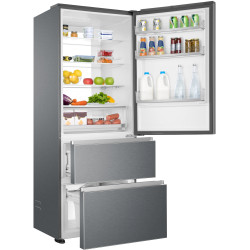 RÉFRIGÉRATEUR 1 PORTE + 2 TIROIRS 310+121L CLASSE E INOX