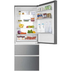 RÉFRIGÉRATEUR 1 PORTE + 2 TIROIRS 310+121L CLASSE E INOX