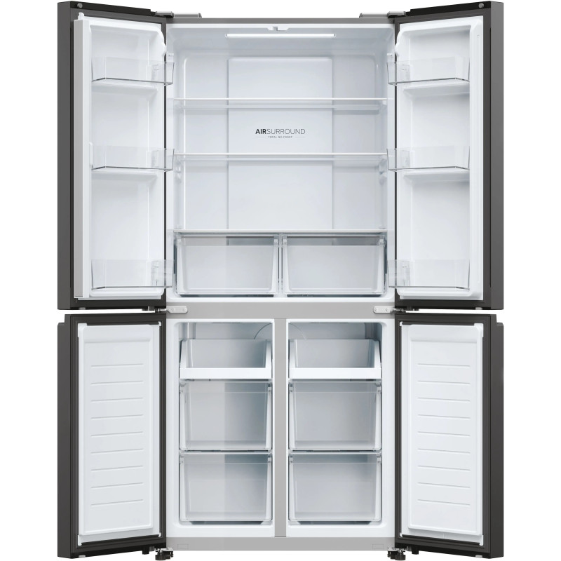 RÉFRIGÉRATEUR 4 PORTES 311+156L CLASSE E NOIR