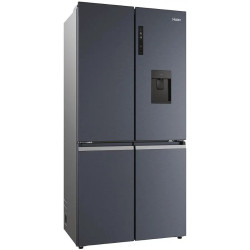 RÉFRIGÉRATEUR 4 PORTES 351+174L CLASSE E NOIR BROSSÉ