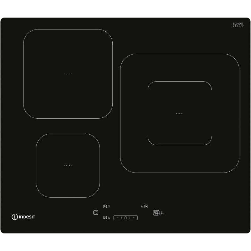 TABLE DE CUISSON INDUCTION 3 ZONES 7200W LARGEUR 60CM NOIR