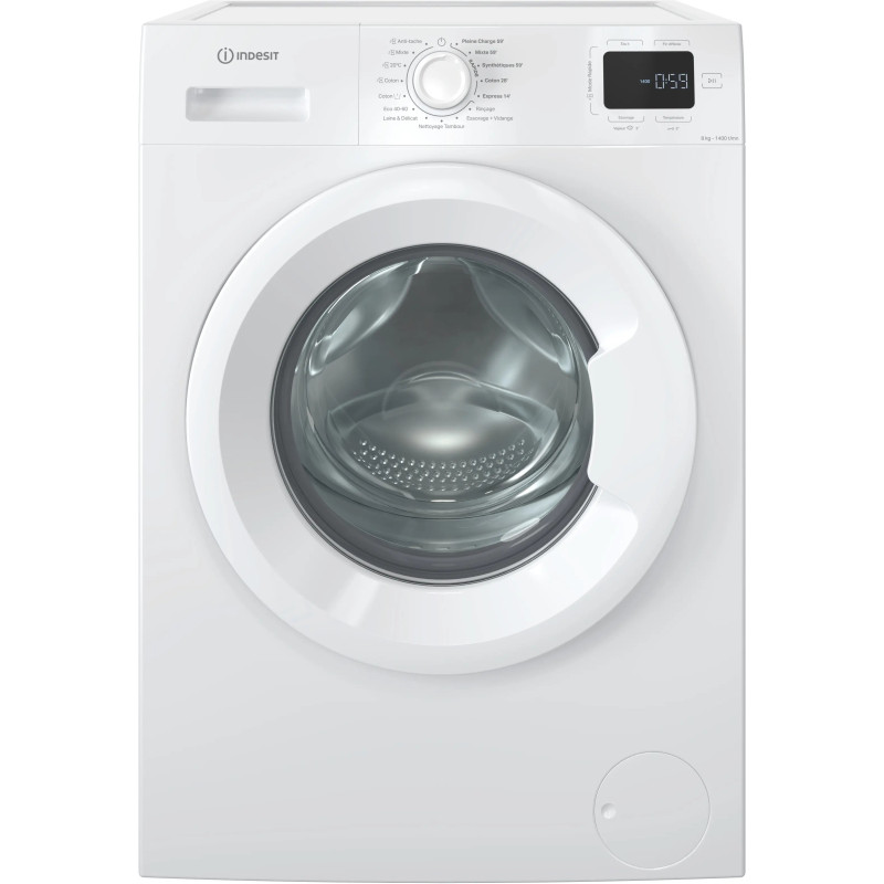 LAVE-LINGE FRONTAL 8KG 1400T CLASSE A BLANC MOTEUR INDUCTION
