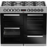 CENTRE DE CUISSON 6 FOYERS GAZ 3 FOURS ÉLECTRIQUES LARGEUR 100CM INOX