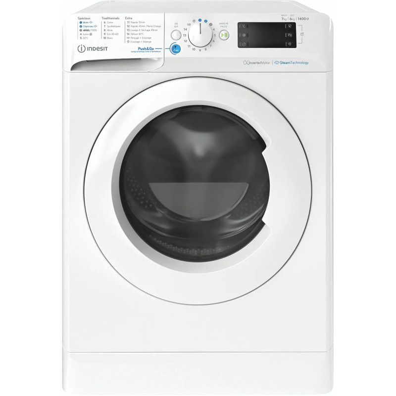 LAVE-LINGE SÉCHANT FRONTAL 7+6KG 1400T D/B INDUCTION