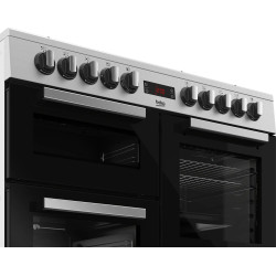 CENTRE DE CUISSON 6 FOYERS GAZ 3 FOURS ÉLECTRIQUES LARGEUR 100CM INOX