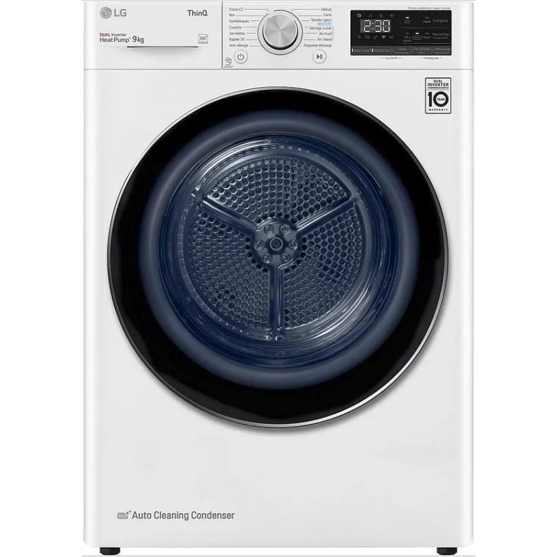 SÉCHE-LINGE FRONTAL POMPE À CHALEUR 9KG CLASSE A++