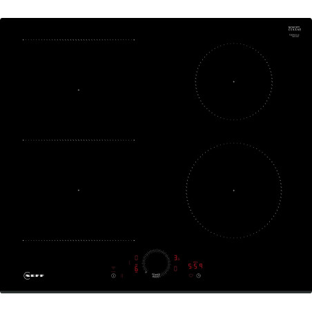 TABLE DE CUISSON INDUCTION 4 ZONES 6900W COMBIZONE LARGEUR 60CM NOIR