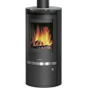 POELE BOIS ORANIER 579310 ROTA 2.0 ACIER NOIR