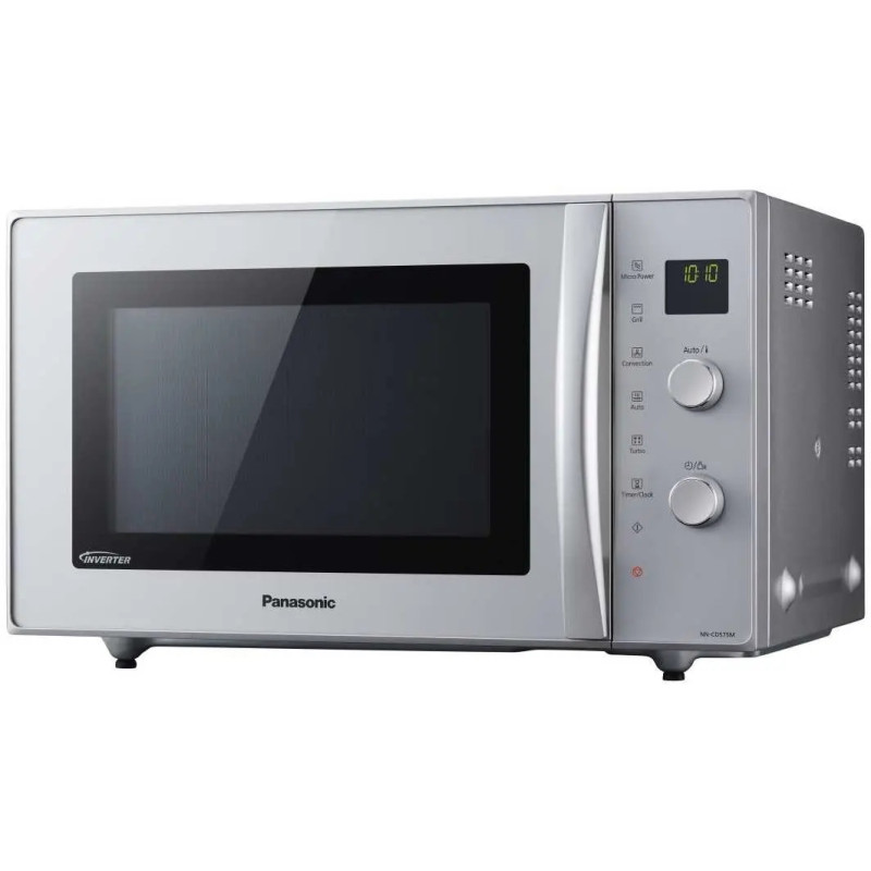 MICRO-ONDES COMBINÉ 27L 1000W/GRIL QUARTZ 1300W/CHALEUR TOURNANTE 1300W CAVITÉ INOX INVERTER SILVER
