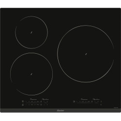 TABLE DE CUISSON INDUCTION 3 ZONES 7400W LARGEUR 60CM NOIR