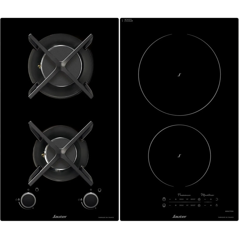 TABLE DE CUISSON MIXTE INDUCTION GAZ SAUTER SPI93332MB