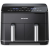 FRITEUSE AIR FRYER 8L DOUBLE TIROIR CONTRÔLE NUMÉRIQUE 1800W 10 FONCTIONS DE CUISSON