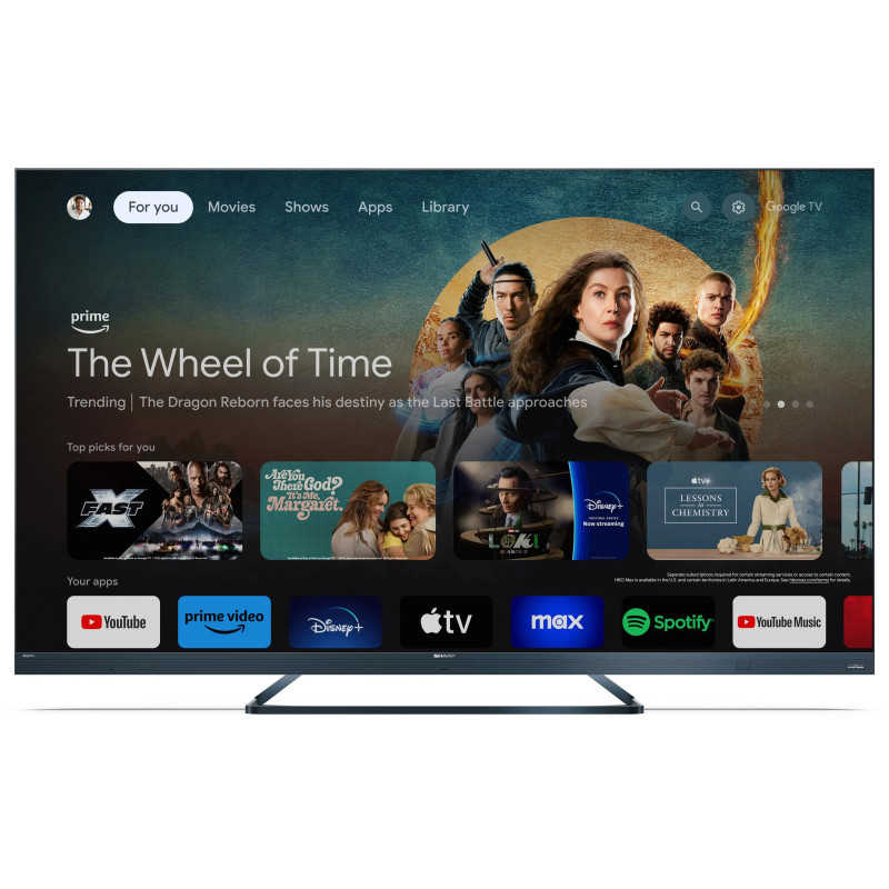 TÉLÉVISEUR QLED 165CM UHD HDR 144HZ GOOGLE TV HDMI 2.1 HAUT-PARLEURS HARMAN-KARDON DOLBY ATMOS/DTS-X