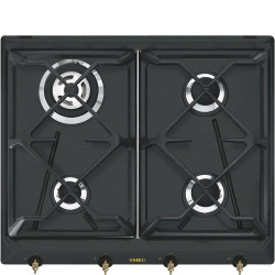 TABLE GAZ SMEG SRV864AOGH COLONIALE ANTHRACITE/LAITON