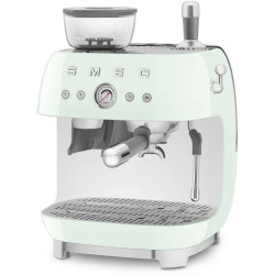 MACHINE À CAFÉ ANNÉES 50 AVEC BROYEUR 20 BARS RÉSERVOIR 250G VERT D’EAU