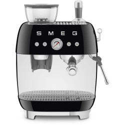 MACHINE À CAFÉ ANNÉES 50 AVEC BROYEUR 20 BARS RÉSERVOIR 250G NOIR
