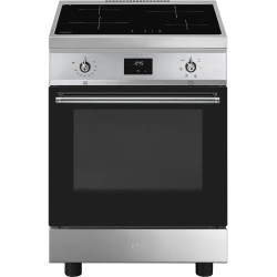 CUISINIÈRE C6IMXT2 SINFONIA 4 INDUCTIONS INOX/ VERRE NOIR