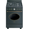 CUISINIÈRE COLONIALE 60CM 4 FOYERS GAZ FOUR MULTIFONCTIONS VAPOR CLEAN 70L CLASSE A ANTHRACITE MAT