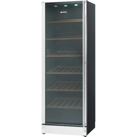 CAVE À VIN 198 BOUTEILLES 368L 2 ZONES PORTE VITRÉE CLASSE G INOX