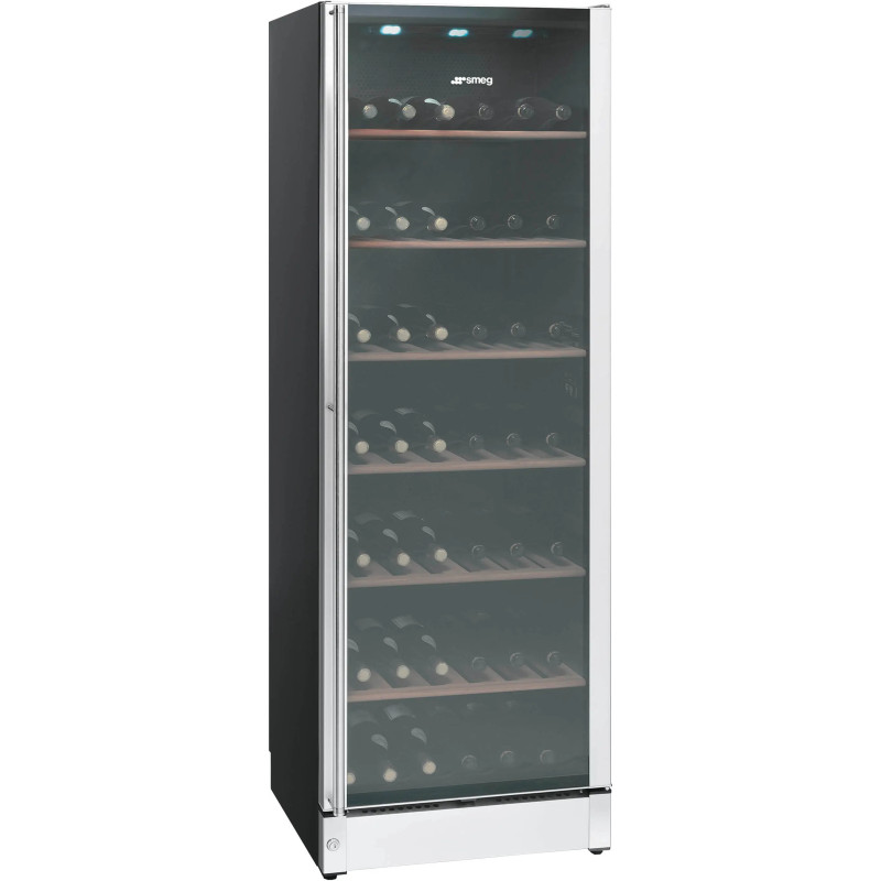 CAVE À VIN 198 BOUTEILLES 368L 2 ZONES PORTE VITRÉE CLASSE G INOX