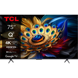 TÉLÉVISEUR QLED 190CM UHD HDR GOOGLE TV 3X HDMI SON ONKYO 2X15W+20W