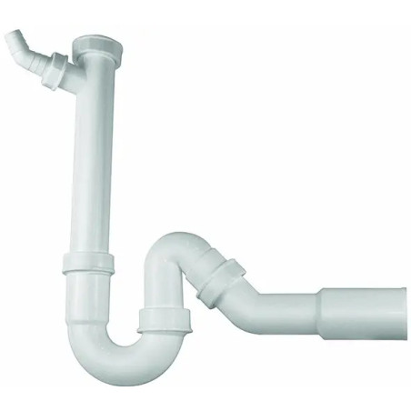 Siphon tubulaire pour broyeur de déchets