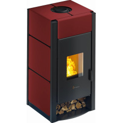 POELE BOIS TERMOVANA SL23000010012 ALBA 12 METAL ROUGE ETANCHE