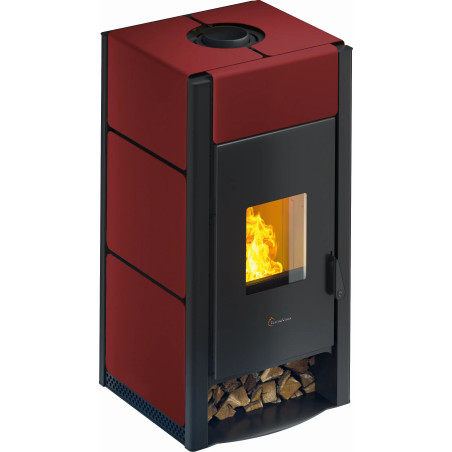 POELE BOIS TERMOVANA SL23000010012 ALBA 12 METAL ROUGE ETANCHE
