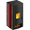 POELE BOIS TERMOVANA SL230000300C2 AURORA 12 MAJOLIQUE ROUGE ETANCHE