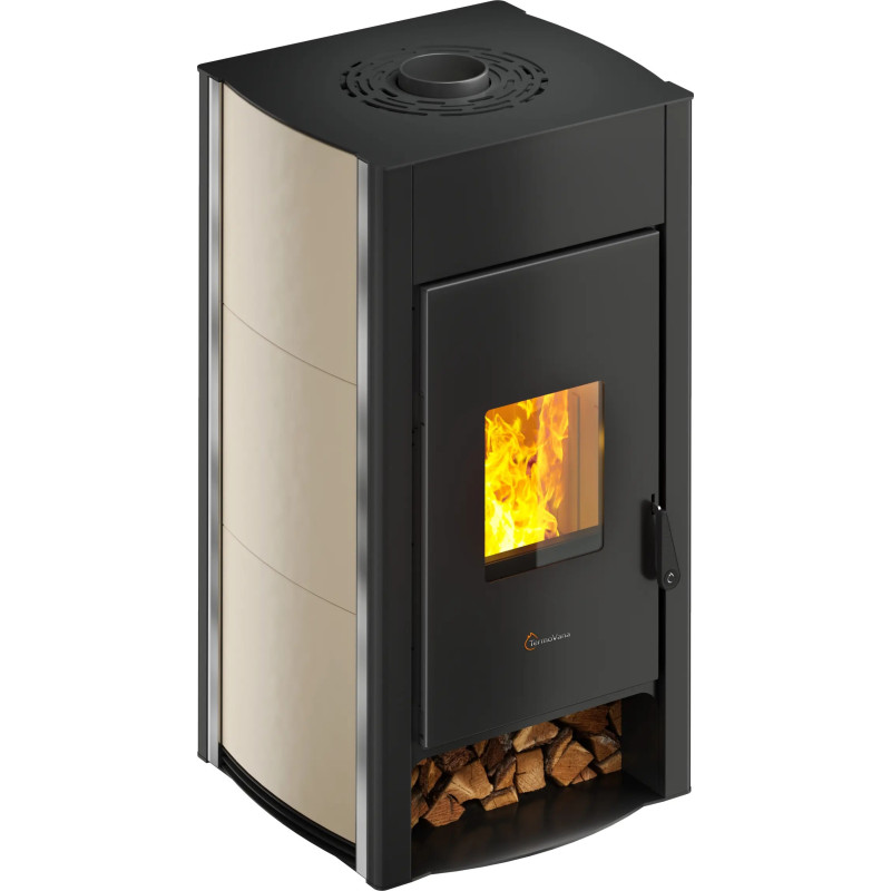 POELE BOIS TERMOVANA SL230000300C1 AURORA 12 MAJOLIQUE IVOIRE ETANCHE