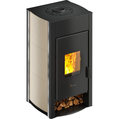 POELE BOIS TERMOVANA SL230000300C1 AURORA 12 MAJOLIQUE IVOIRE ETANCHE