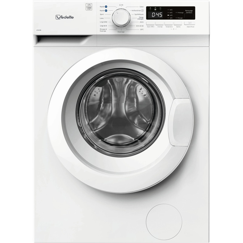 LAVE-LINGE FRONTAL 7KG 1200T CLASSE D BLANC