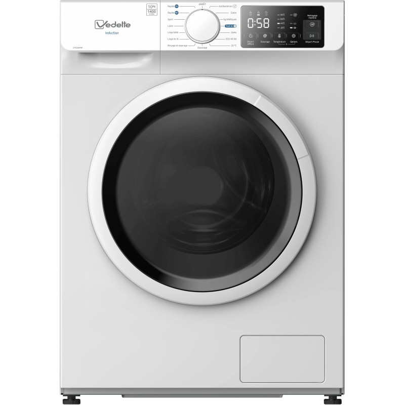 LAVE-LINGE FRONTAL 10KG 1400T CLASSE A BLANC
